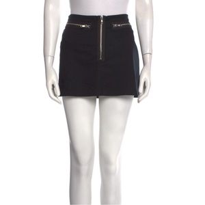 Reformation Black Mini Skirt Zipper Detail 0